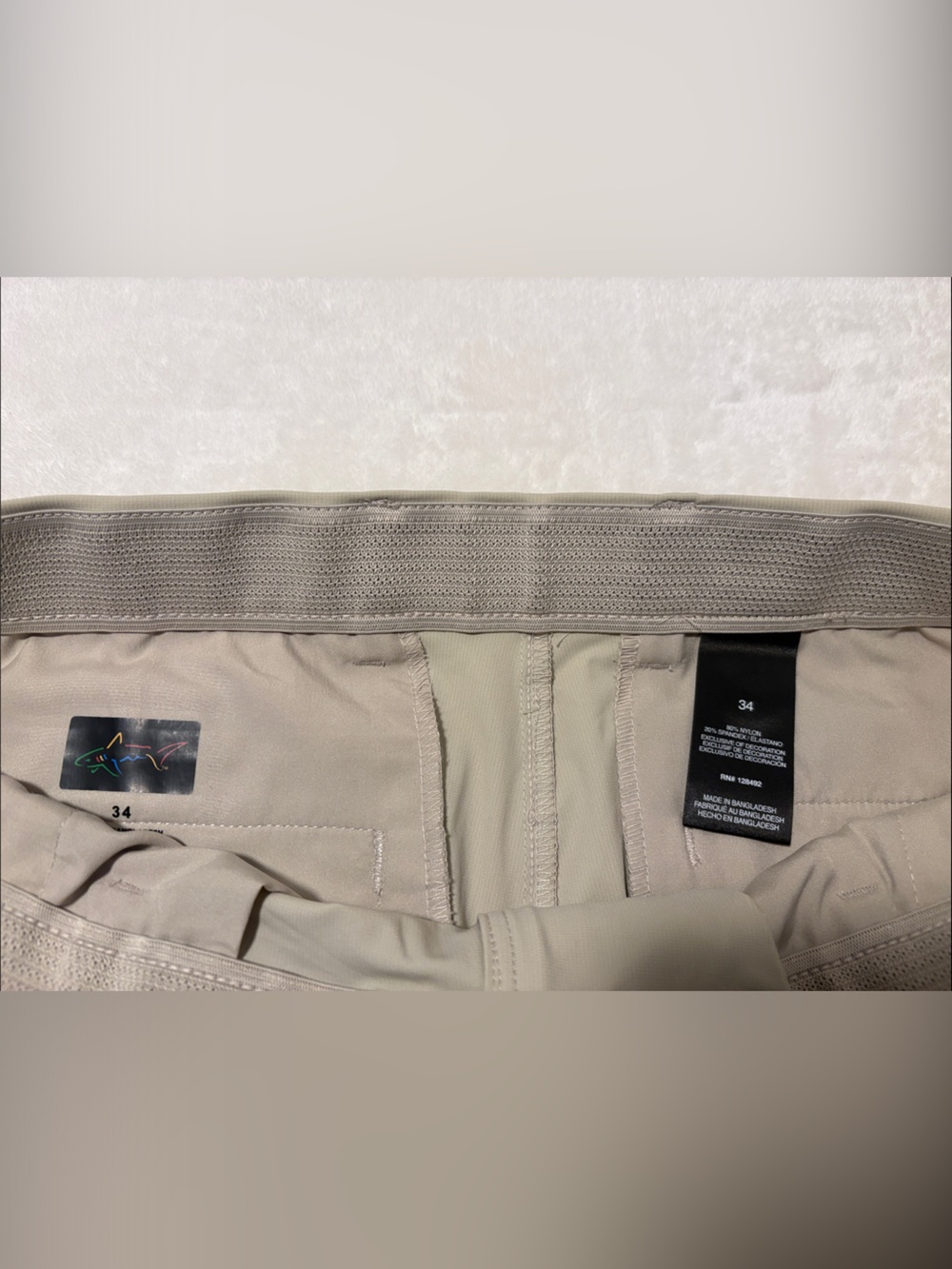 Greg Norman size 34 Men's Hybrid Shorts - Khaki - Picture 2 of 3